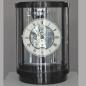 Preview: Round mantel clock in Kieninger design black polished lacquer