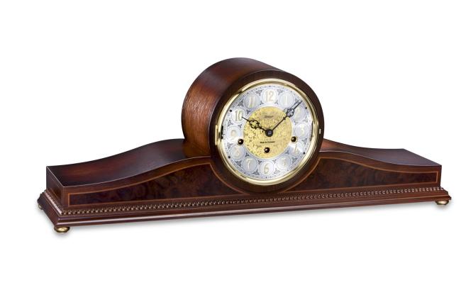 Wide Kieninger body mantel clock walnut westminster 1280-23-01