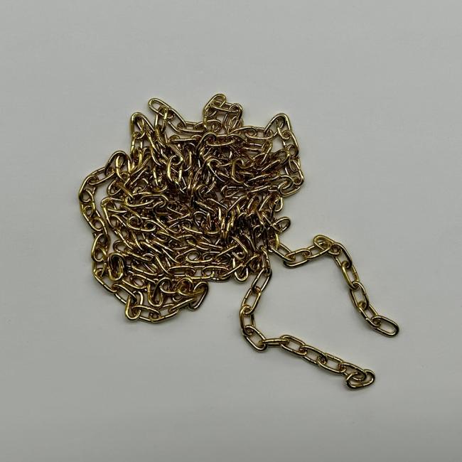 Chain 1,6/1400mm steel complete brass plated