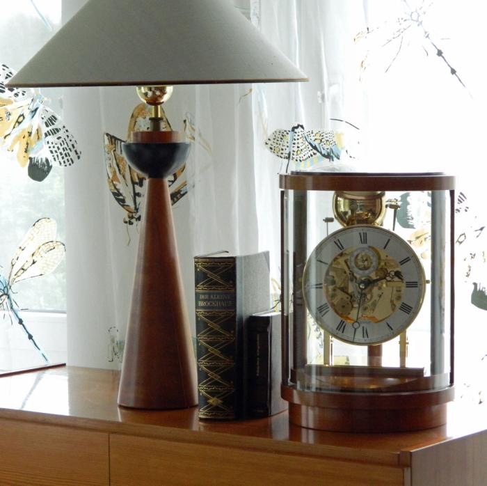Kieninger Design round mantel clock in cherry